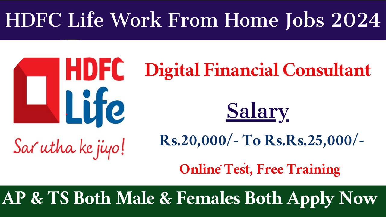 HDFC Life Work From Home Jobs 2024