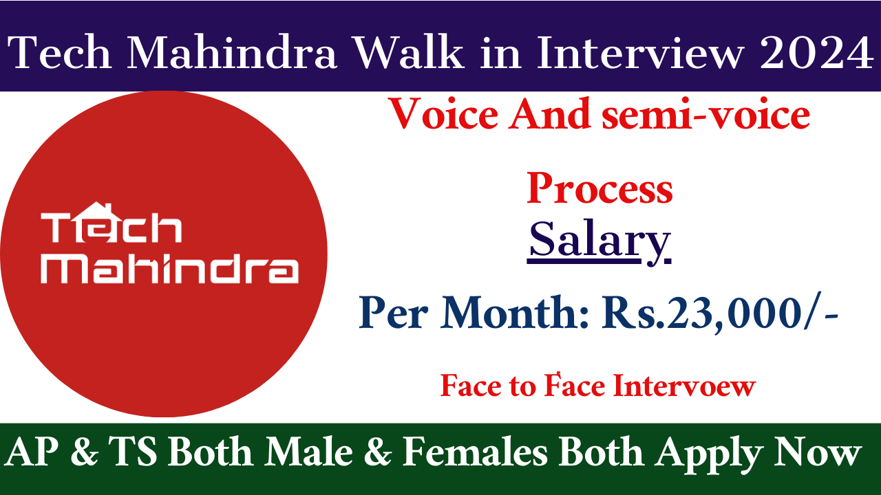 Tech Mahindra Walk in Interview 2024
